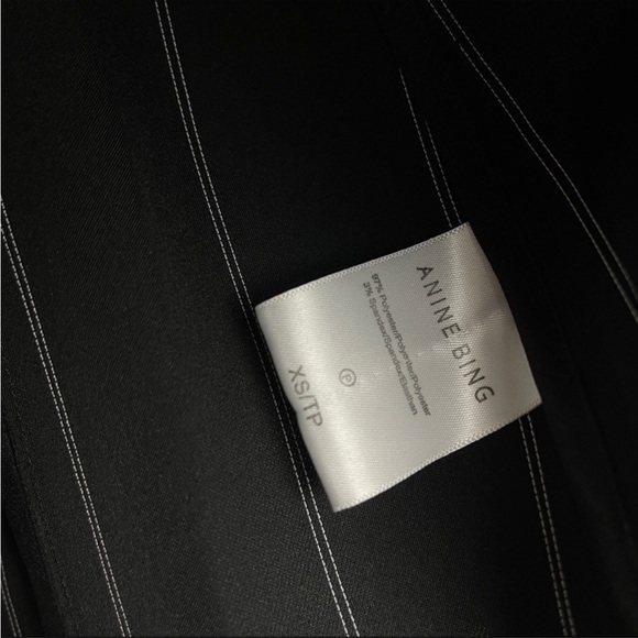 Anine Bing Striped Single Button Blazer Jacket - Picture 6 of 7